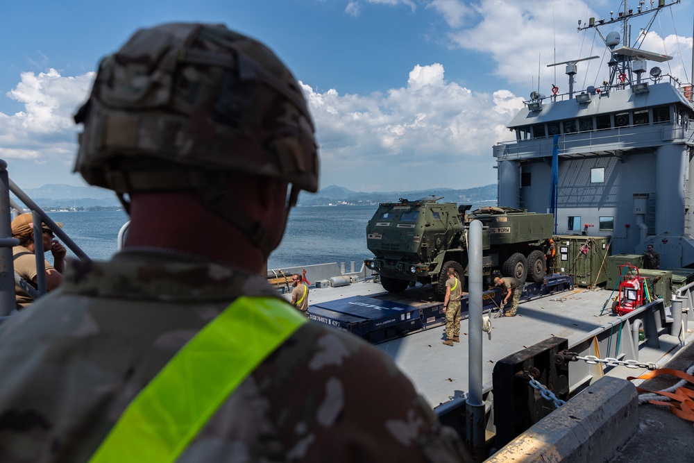 Balikatan 23 | Alpha 5/3 Field Artillery Regiment Conduct HIMAR Transport