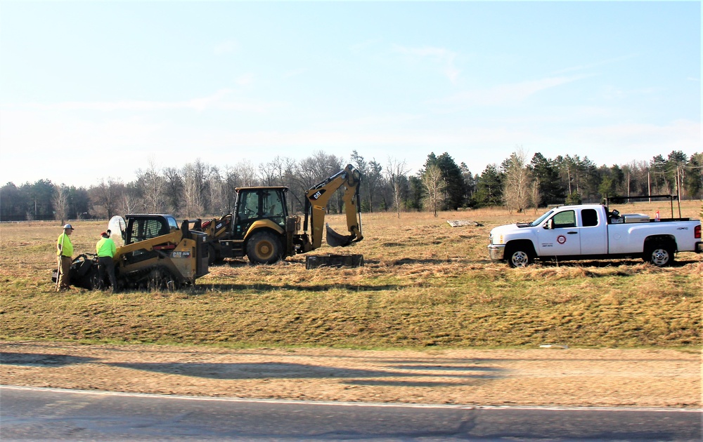 Cantonment area infrastructure work at Fort McCoy