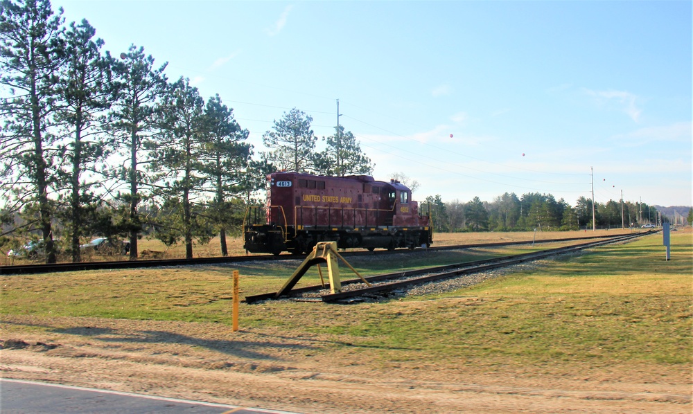 Army locomotive at Fort McCoy