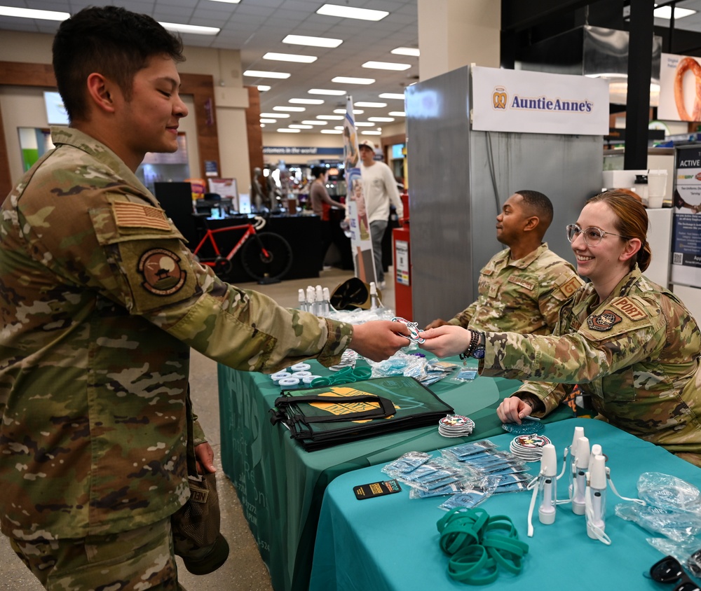 Team Osan supporters wear patches to support SAAPM