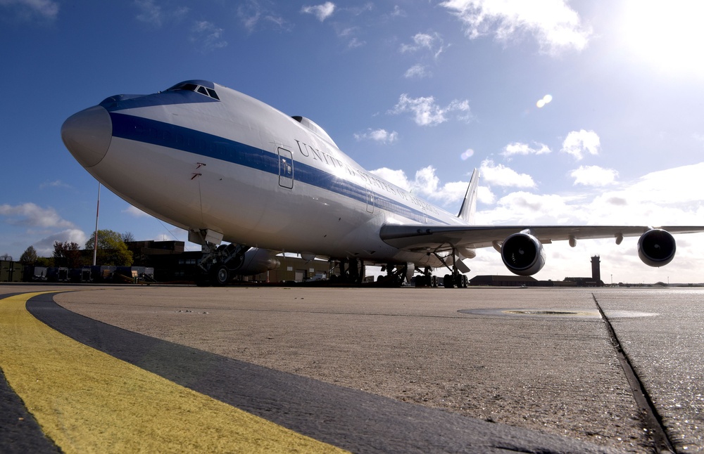 NAOC aircraft visits RAF Mildenhall