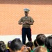 MARFORRES Marines Unfurl American Flag at Local Elementary School
