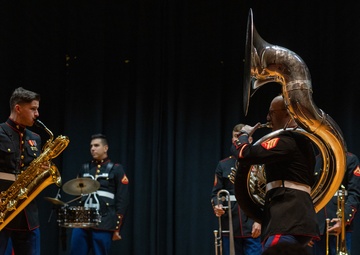 Quantico Marine Corps Brass Band performs at Ruffner Middle School
