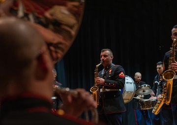Quantico Marine Corps Brass Band performs at Ruffner Middle School