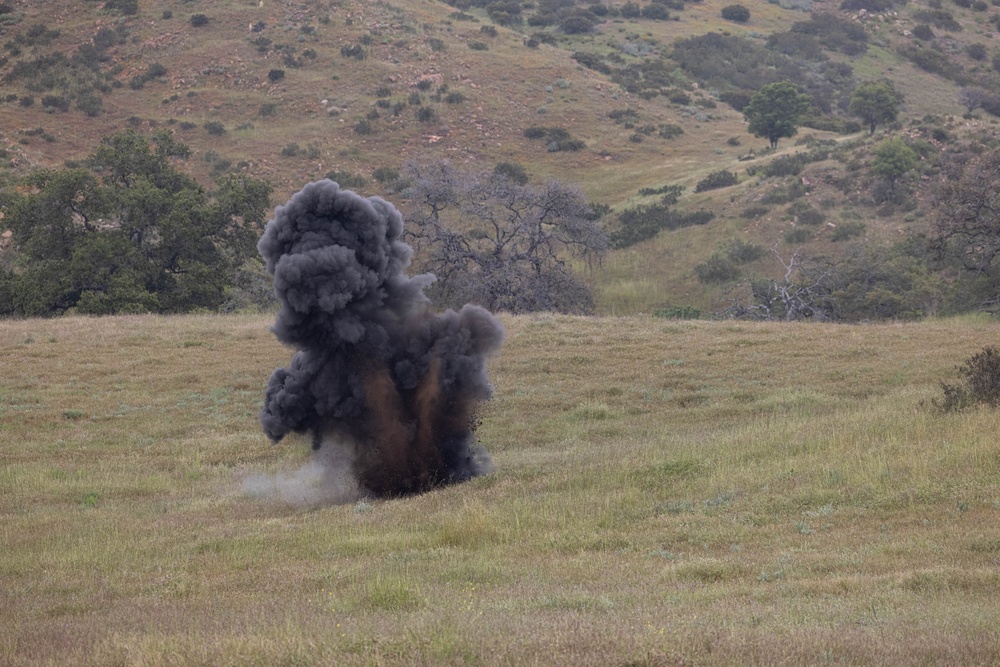 Combat engineers train to employ assault breaching charges