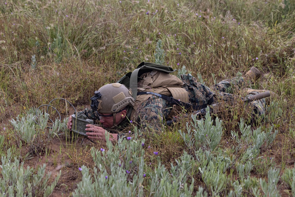 Combat engineers train to employ assault breaching charges