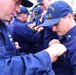 USCGC Eagle personnel recognized for advancing their qualifications while underway in the Atlantic Ocean