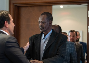 USAID Country Representative John Cardenas met with the chairman and deputy chairman of the Murzuq Steering Committee and leaders of the Southern Mediators Network to discuss progress on the Roadmap for Peace and Reconciliation in Murzuq.