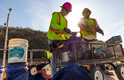 Leaders in riverway commercial traffic visit Mega Project construction in Pittsburgh