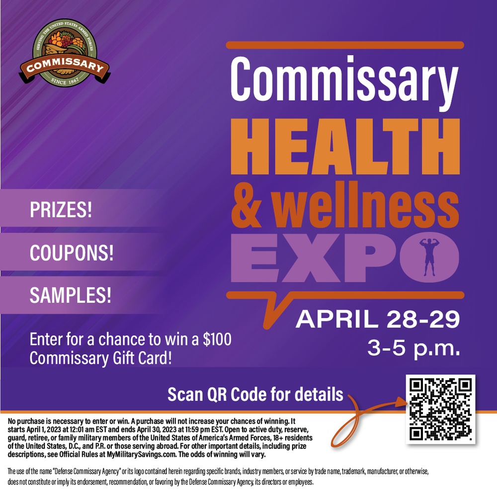 DVIDS – News – Select commissaries host healthy lifestyle event, April 28-29, offering giveaways, coupons, samples; all patrons worldwide can participate in contest for $100 gift card
