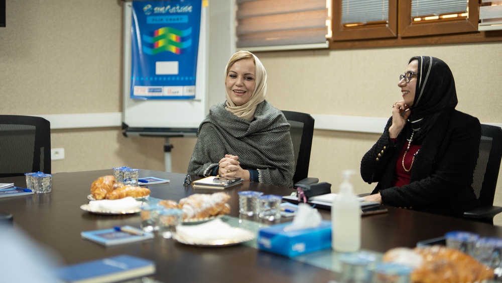 USAID/Libya Country Representative John Cardenas tours the High National Election Commission Facilities to learn more about its efforts to promote free and fair elections in Libya.