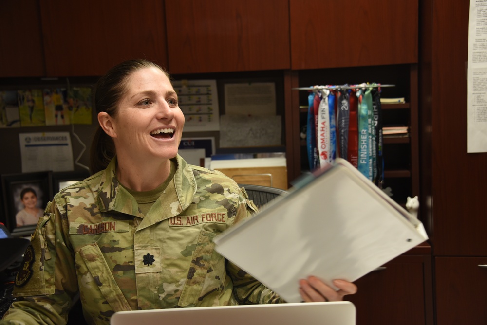 Lt. Col Jennifer Carlson Performs Adminstrative Duties
