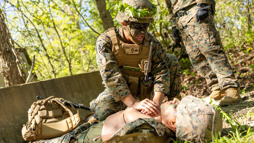 Officer Candidate School Warrior Week: Practice Casualty Evacuation