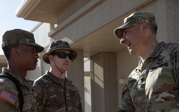 197th Field Artillery Brigade Commander awards soldiers from the 3-197th FAR