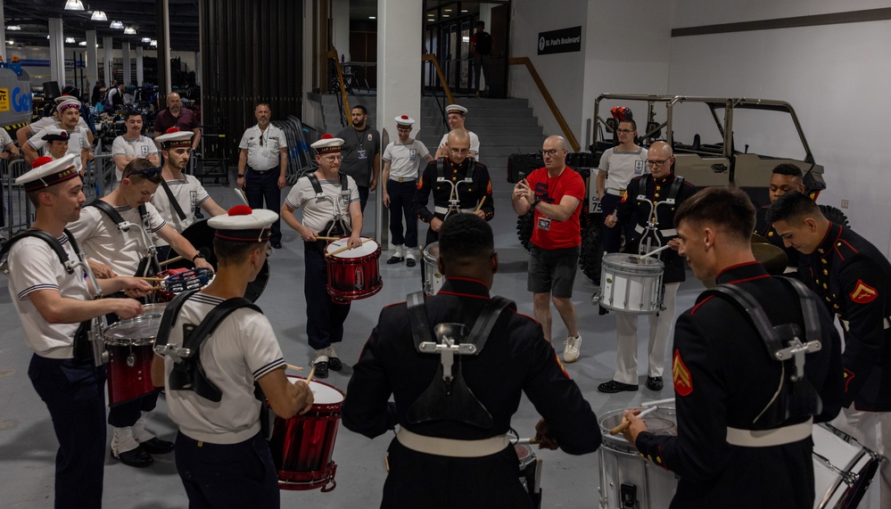 Quantico drumline performs at Virginia International Tattoo