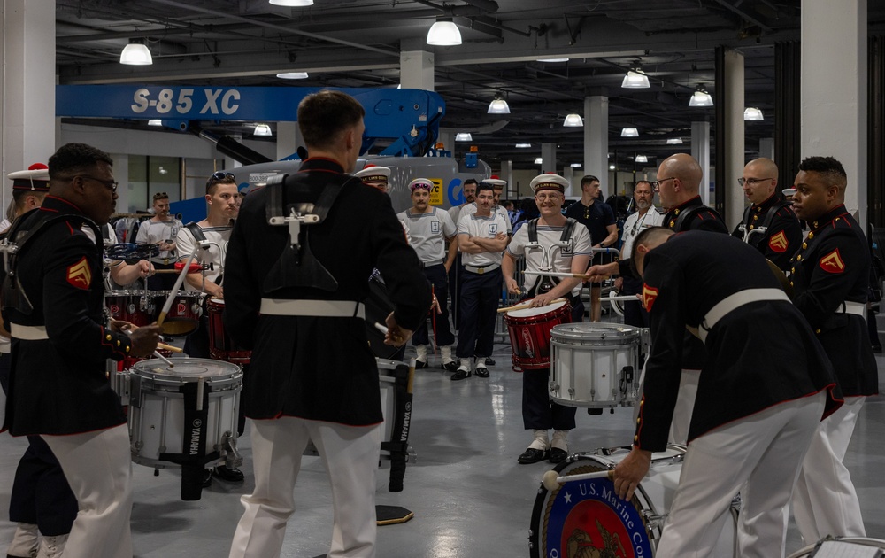 Quantico drumline performs at Virginia International Tattoo