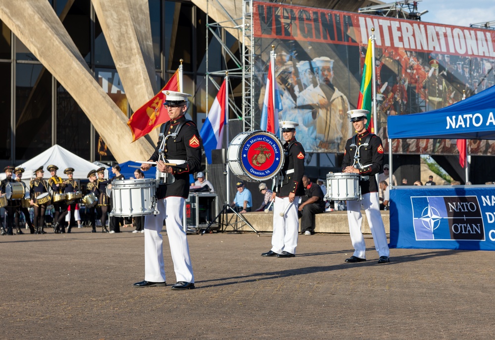 Quantico drumline performs at Virginia International Tattoo