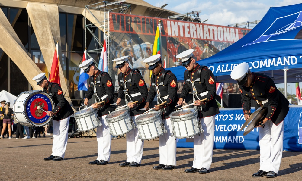 Quantico drumline performs at Virginia International Tattoo