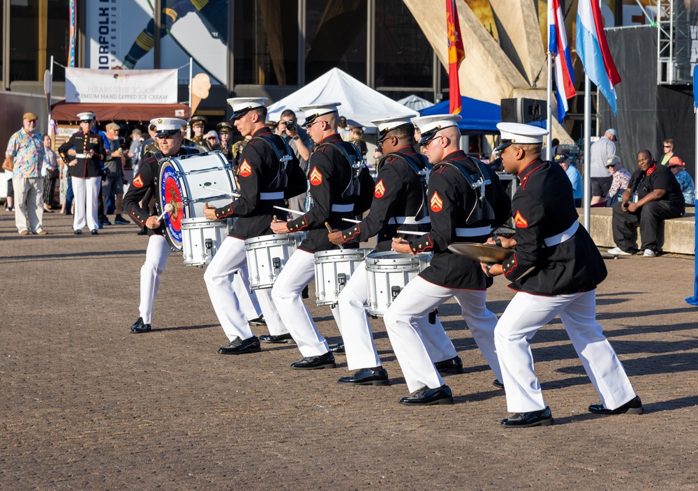 Quantico drumline performs at Virginia International Tattoo