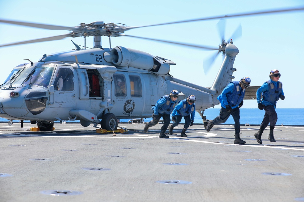 USS Carter Hall Conducts Flight Operations