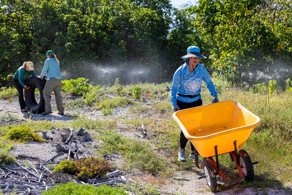 Sailors, Volunteers Help Restore Ahua Reef Wetland