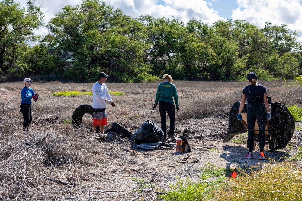 Sailors, Volunteers Help Restore Ahua Reef Wetland