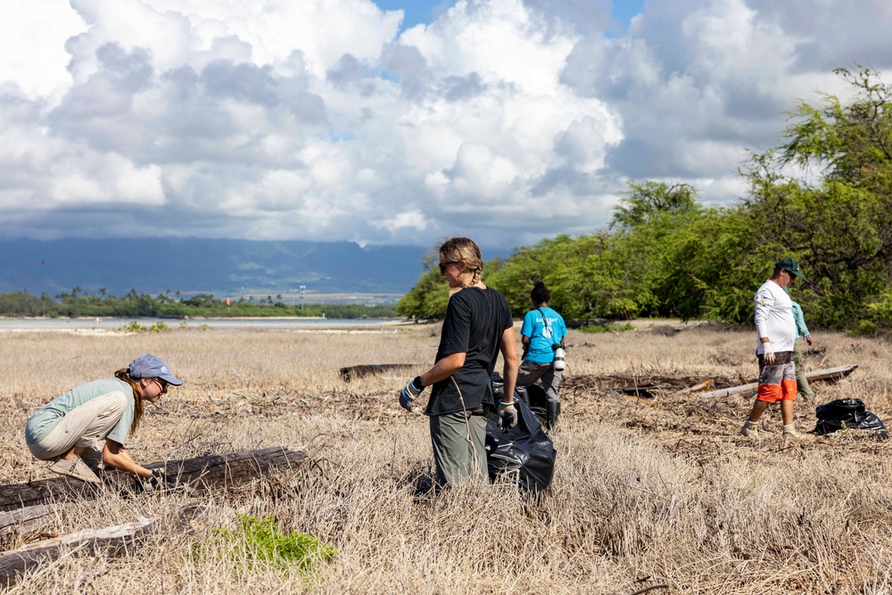 Sailors, Volunteers Help Restore Ahua Reef Wetland