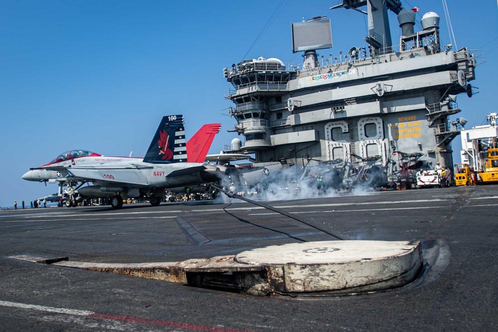 Nimitz Makes An Arrested Landing For The 350,000th Time