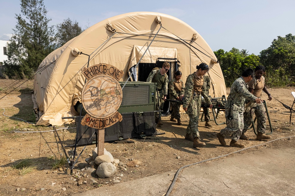 CJLOTS execute a MEDEVAC Drill, prepare for a convoy, and land a causeway ferry on the beach in preparation for Balikatan 23