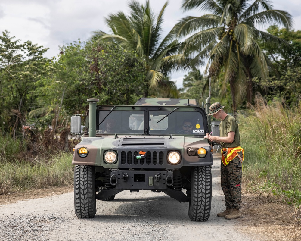 CJLOTS execute a MEDEVAC Drill, prepare for a convoy, and land a causeway ferry on the beach in preparation for Balikatan 23