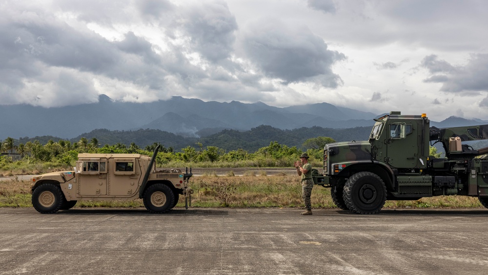 CJLOTS execute a MEDEVAC Drill, prepare for a convoy, and land a causeway ferry on the beach in preparation for Balikatan 23