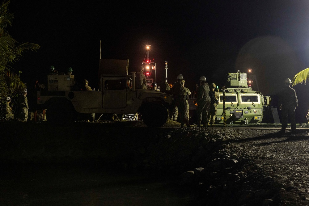 CJLOTS execute a MEDEVAC Drill, prepare for a convoy, and land a causeway ferry on the beach in preparation for Balikatan 23