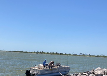 Coast Guard assists 2 aboard grounded vessel near Freeport, Texas