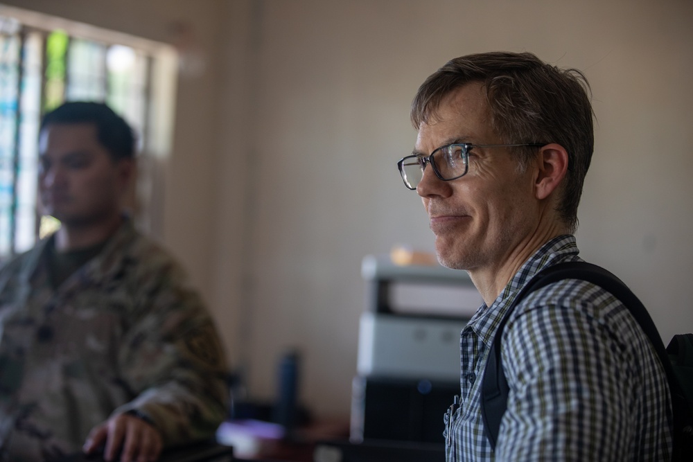 Balikatan 23 | U.S Army Soldiers with USAID representatives tour schools in Fort Magsaysay, Philippines