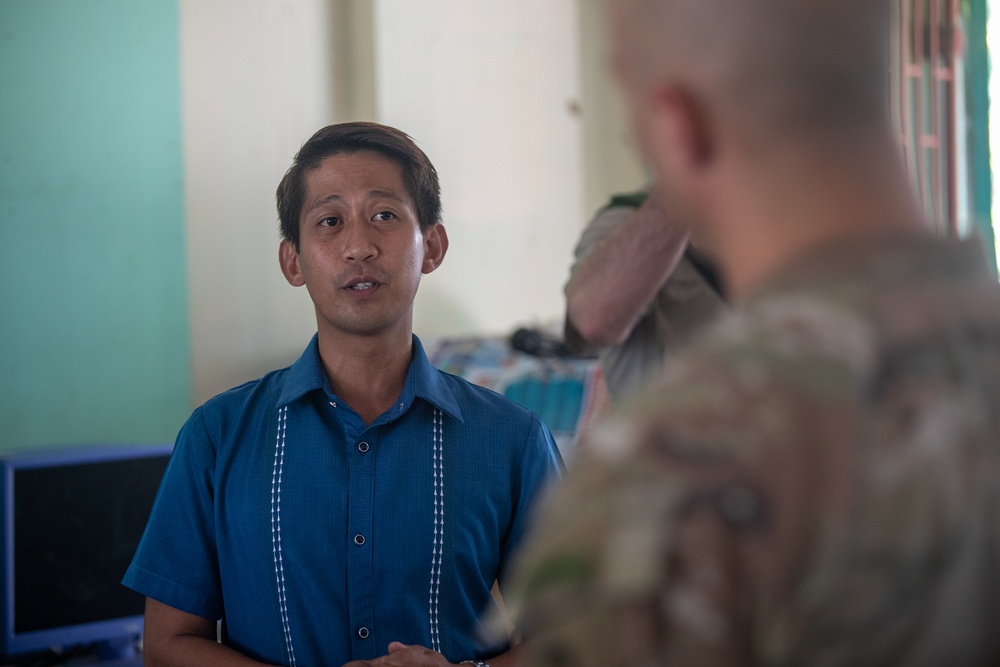 Balikatan 23 | U.S Army Soldiers with USAID representatives tour schools in Fort Magsaysay, Philippines