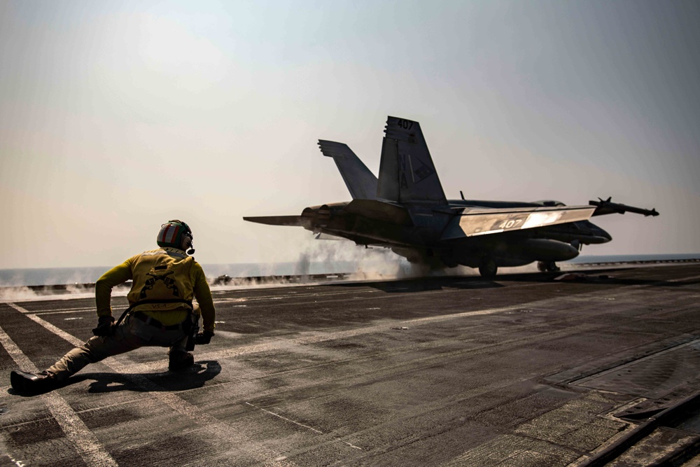 Jet Launched From Flight Deck