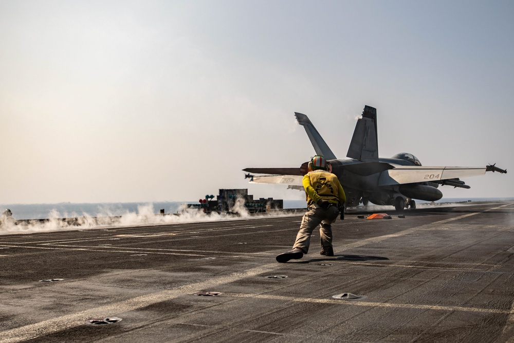 Super Hornet Launches From Flight Deck