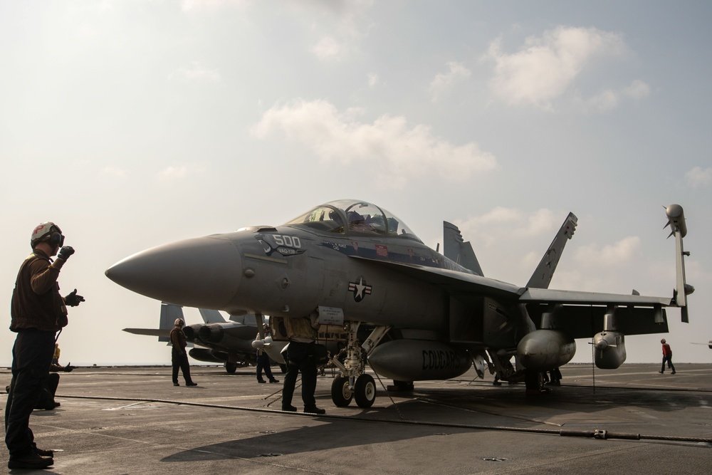 Growler Sits On Flight Deck