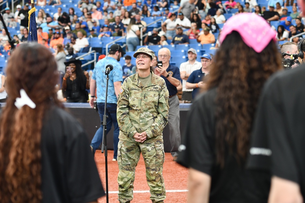 Army Reserve birthday at the ballpark