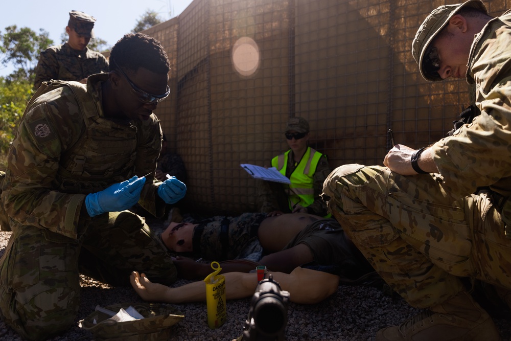 Corpsmen and Australian Defence Force participate in Tactical Combat Casualty Care exercise