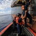 U.S. Coast Guard Cutter Joseph Gerczak assists two Ecuadorian SAR survivors