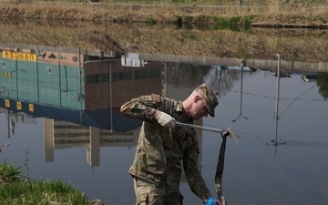 Thunder Brigade Teams Up with Dongducheon Volunteer Center for River Clean Up