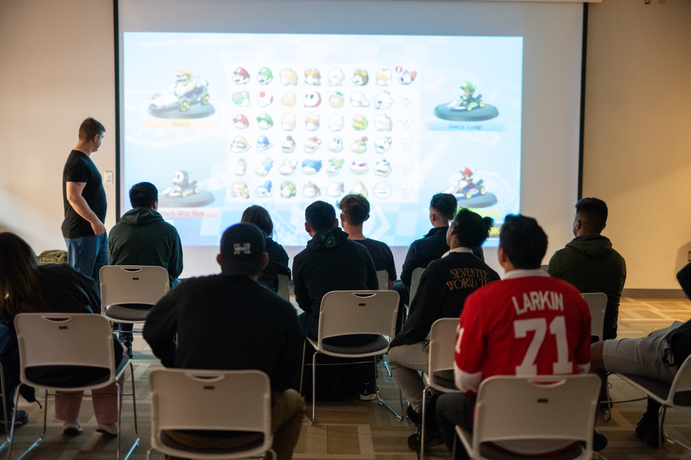 Soldiers compete in a video game tournament