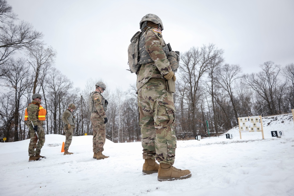 851st Vertical Engineer Construction Company weapons qualification at Camp Ripley