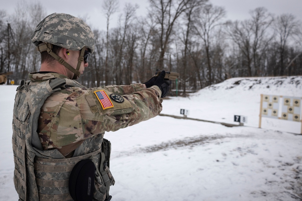 851st Vertical Engineer Construction Company weapons qualification at Camp Ripley