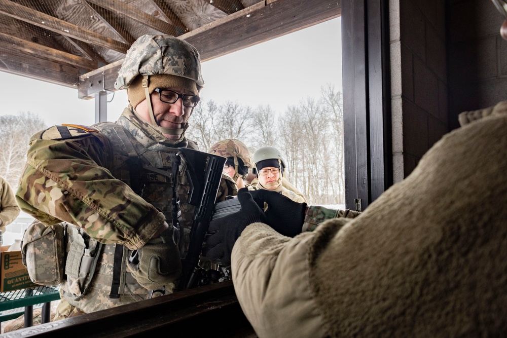 851st Vertical Engineer Construction Company weapons qualification at Camp Ripley