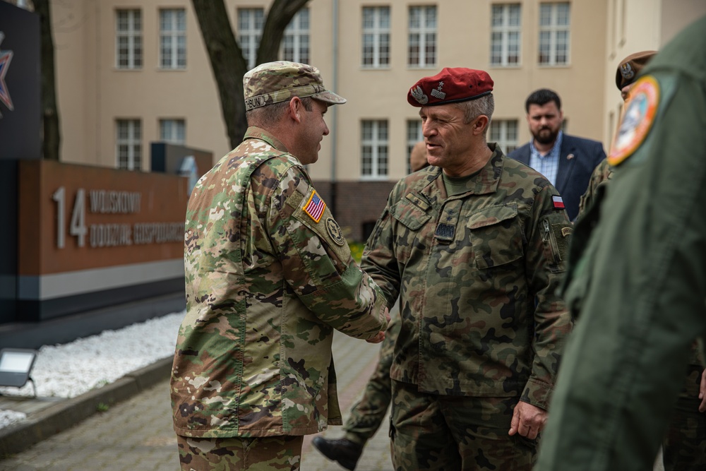 Command Sergeant Major Rathburn Receives the Polish Army Medal