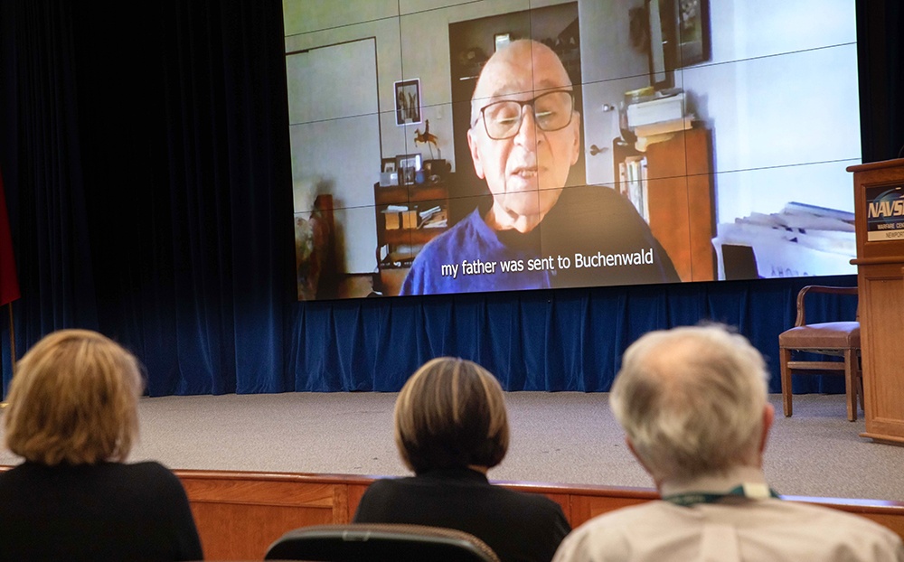 Holocaust survivor shares his family’s story with NUWC Division Newport, NAVSEA audience