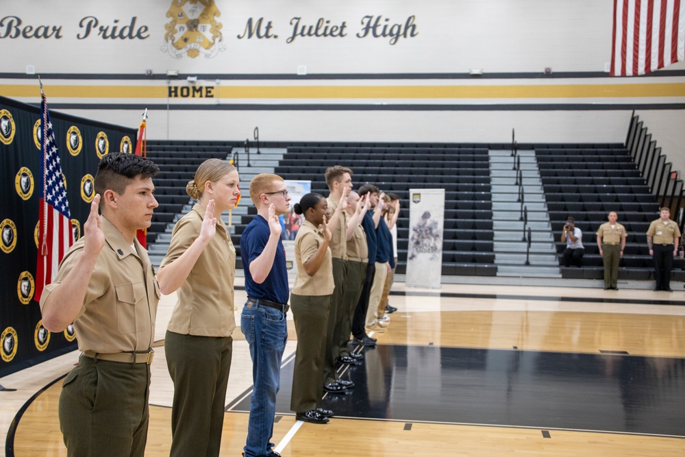 Military Commitment Ceremony Honors Seniors Joining Service