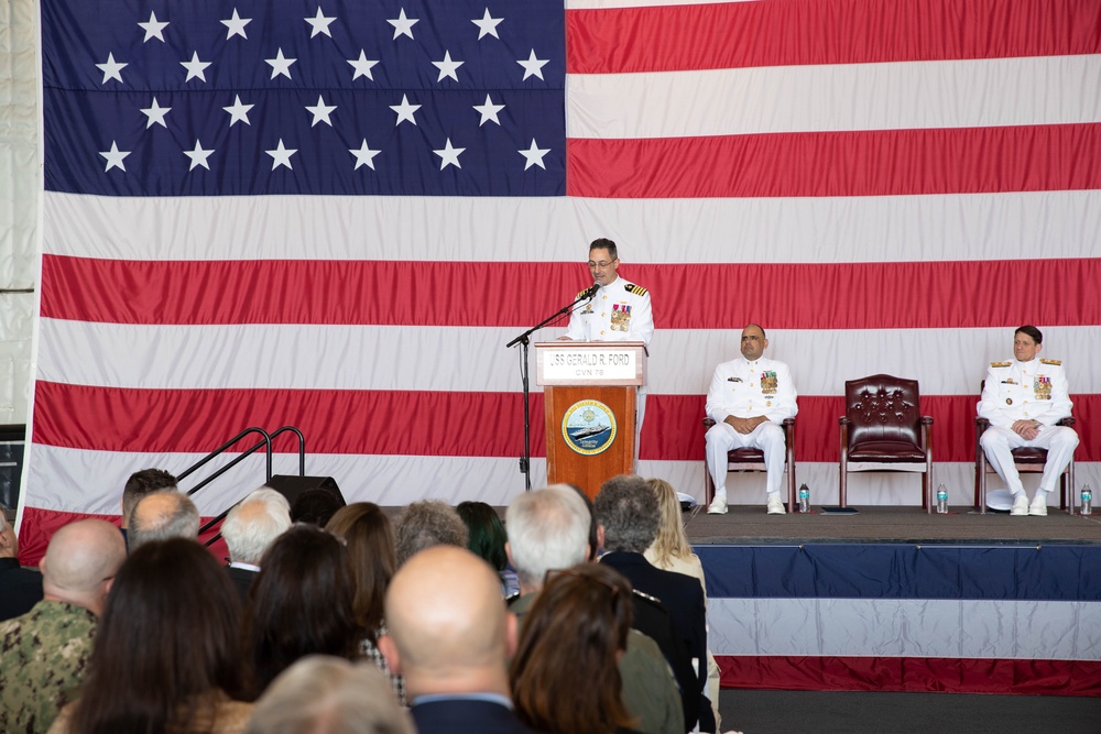 USS Gerald R. Ford change of command ceremony